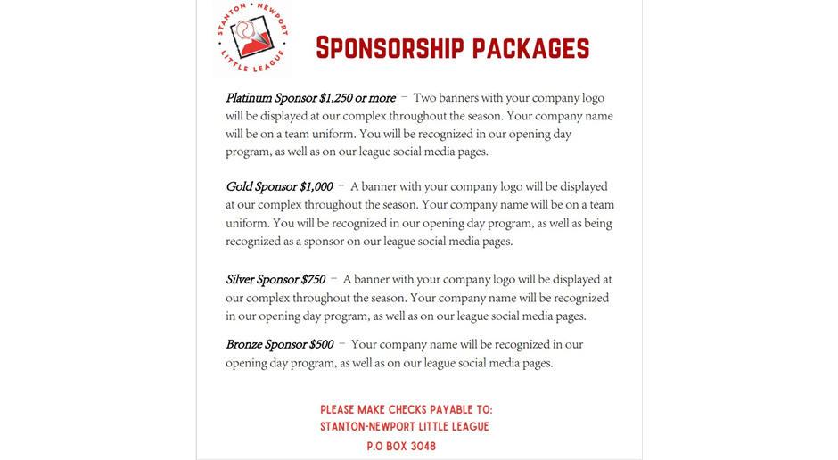 Sponsorship Packages